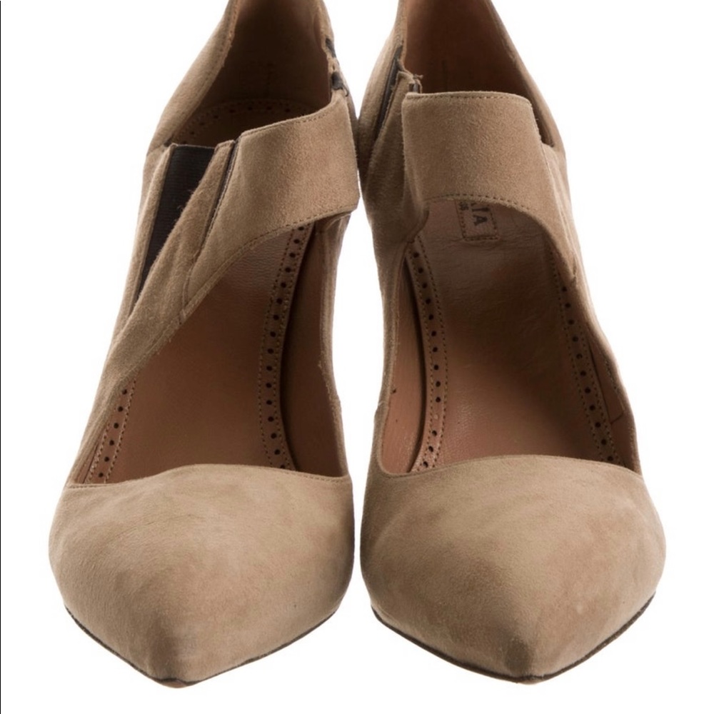 Alaïa suede pointed toe pumps